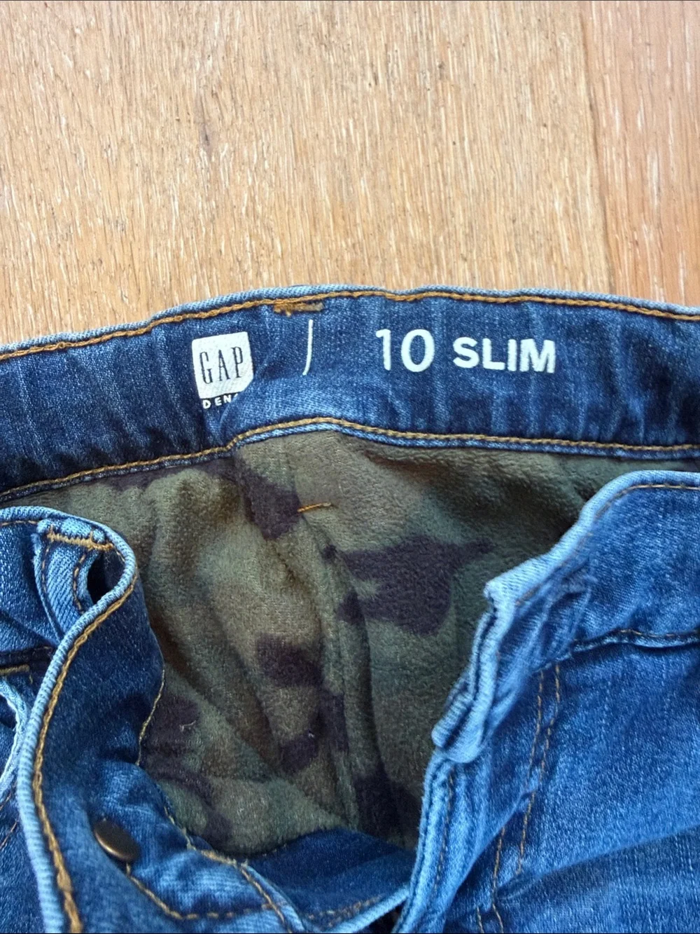 GAP Boys Camo Fleece Lined Jeans